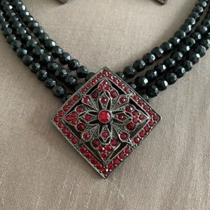 Statement Necklace And Earrings Set